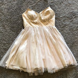 Aidan Mattox sparkly halter dress